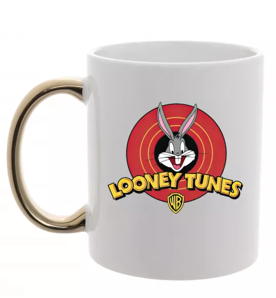 Чашка с цветной ручкой Looney Tunes Золото фото