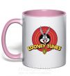 Чашка з кольоровою ручкою Looney Tunes Ніжно рожевий фото