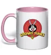 Чашка с цветной ручкой Looney Tunes Нежно розовый фото
