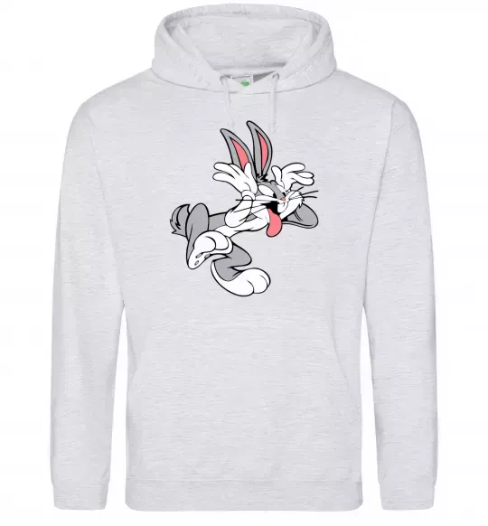 Чоловіча толстовка (худі) Bugs Bunny Сірий меланж фото