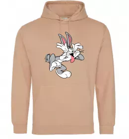 Мужская толстовка (худи) Bugs Bunny Песочный фото