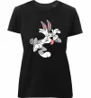 Жіноча преміум футболка Bugs Bunny Чорний фото