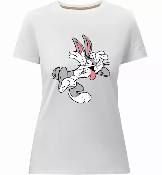 Жіноча преміум футболка Bugs Bunny Білий фото
