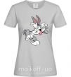 Жіноча футболка Bugs Bunny Сірий фото