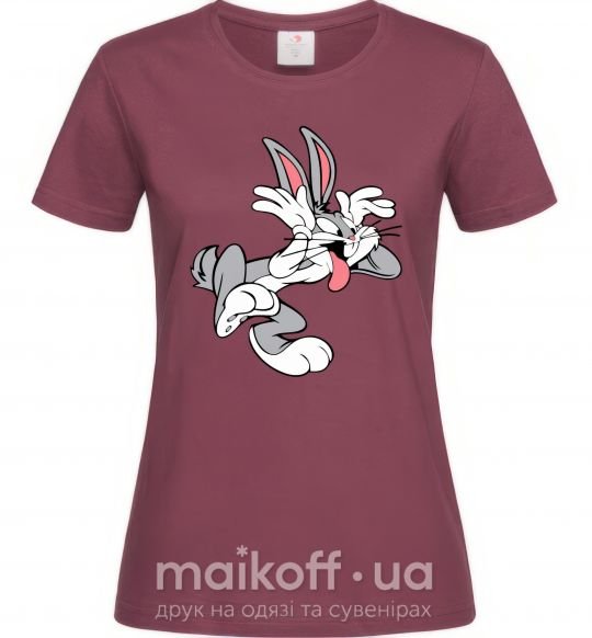 Женская футболка Bugs Bunny Бордовый фото