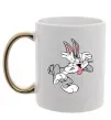 Чашка з кольоровою ручкою Bugs Bunny Золото фото