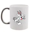 Чашка з кольоровою ручкою Bugs Bunny Срібло фото