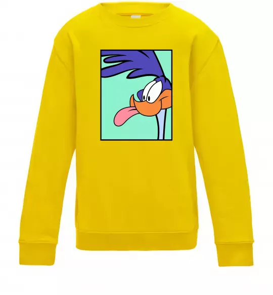 Детский Свитшот Дорожний бігун (Road Runner) Солнечно желтый фото