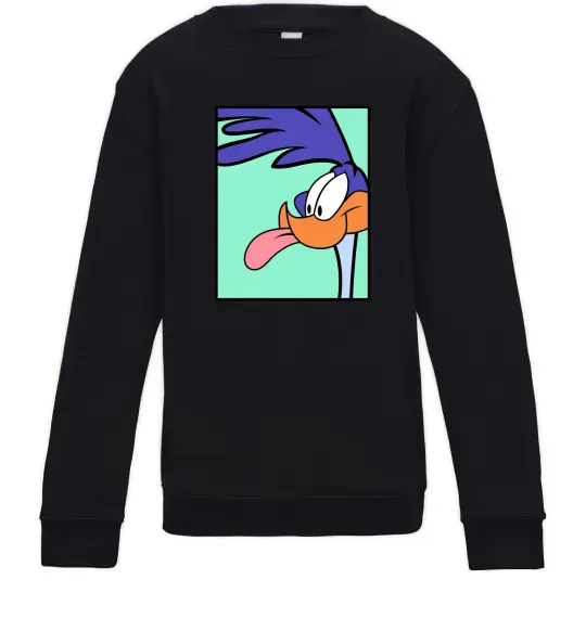 Детский Свитшот Дорожний бігун (Road Runner) Черный фото