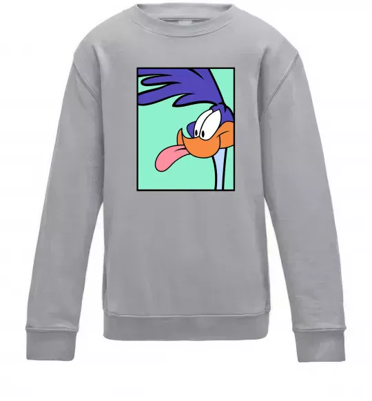 Детский Свитшот Дорожний бігун (Road Runner) Серый меланж фото