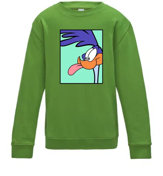 Детский Свитшот Дорожний бігун (Road Runner) Лаймовый фото