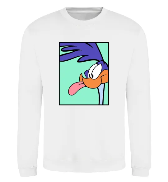 Свитшот Дорожний бігун (Road Runner) Белый фото