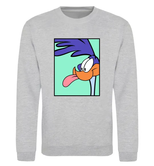 Свитшот Дорожний бігун (Road Runner) Серый меланж фото