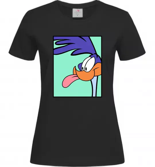 Женская футболка Дорожний бігун (Road Runner) Черный фото
