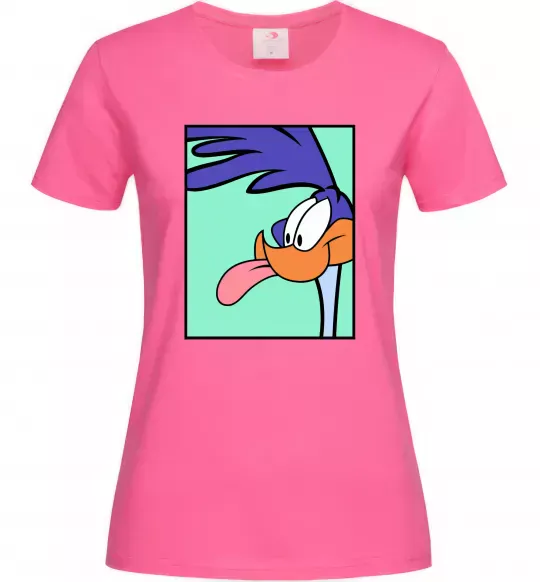 Женская футболка Дорожний бігун (Road Runner) Ярко-розовый фото