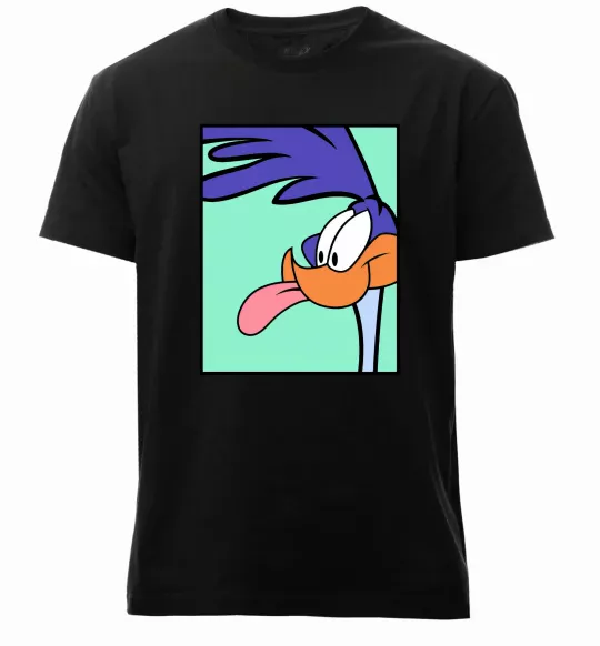 Мужская премиум футболка Дорожний бігун (Road Runner) Черный фото