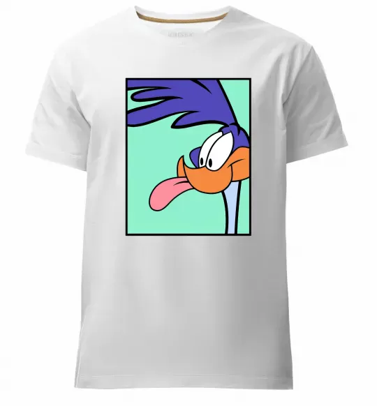 Мужская премиум футболка Дорожний бігун (Road Runner) Белый фото