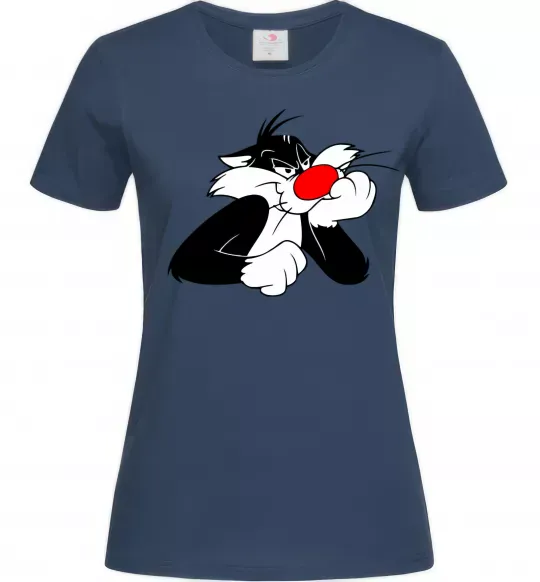 Женская футболка Sylvester Cat Темно-синий фото