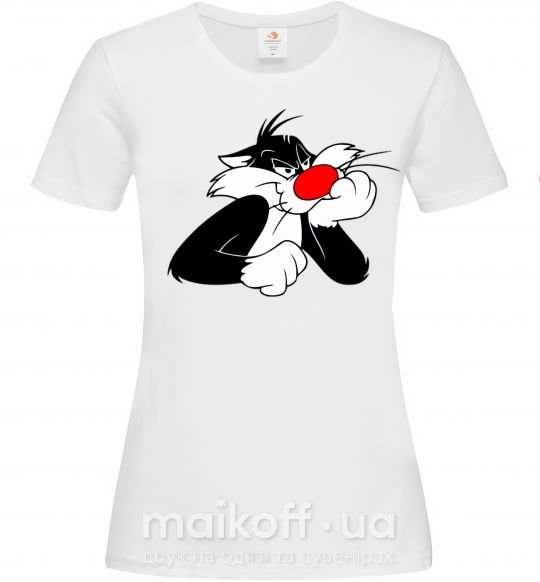 Женская футболка Sylvester Cat Белый фото