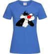 Женская футболка Sylvester Cat Ярко-синий фото