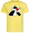 Чоловіча футболка Sylvester Cat Лимонний фото