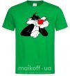 Чоловіча футболка Sylvester Cat Зелений фото