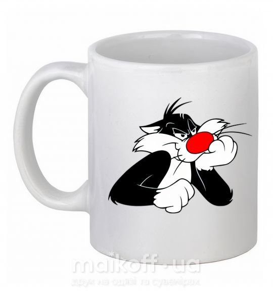 Чашка керамічна Sylvester Cat Білий фото