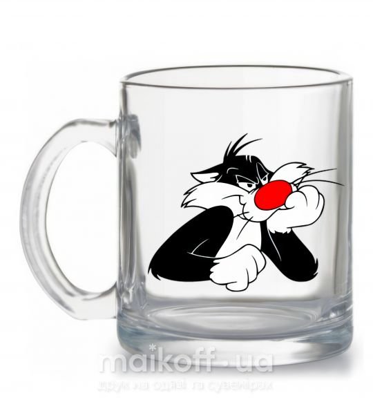 Чашка скляна Sylvester Cat Прозорий фото