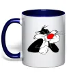 Чашка з кольоровою ручкою Sylvester Cat Глибокий темно-синій Чашка з кольоровою ручкою Sylvester Cat Глибокий темно-синій фото