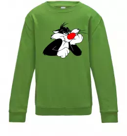 Детский Свитшот Sylvester Cat Лаймовый фото