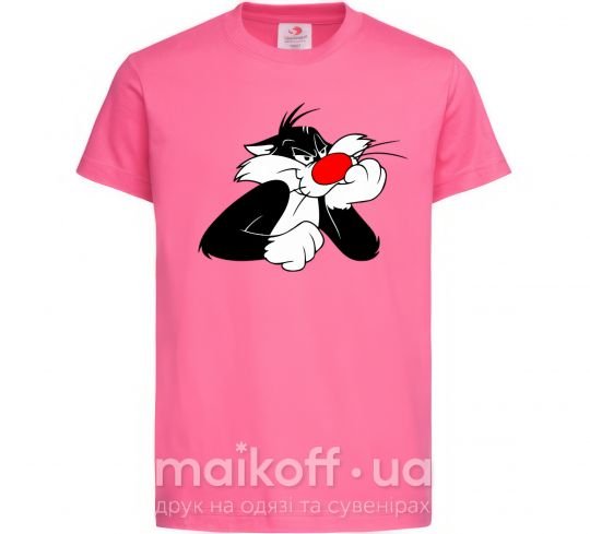 Дитяча футболка Sylvester Cat Яскраво-рожевий фото