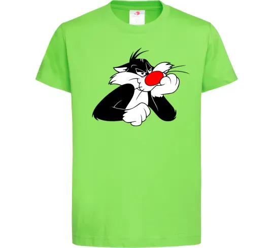 Дитяча футболка Sylvester Cat Лаймовий фото