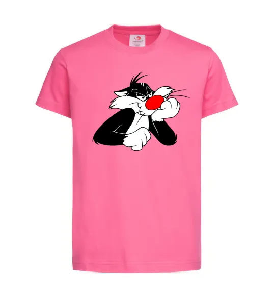 Дитяча футболка Sylvester Cat Яскраво-рожевий фото