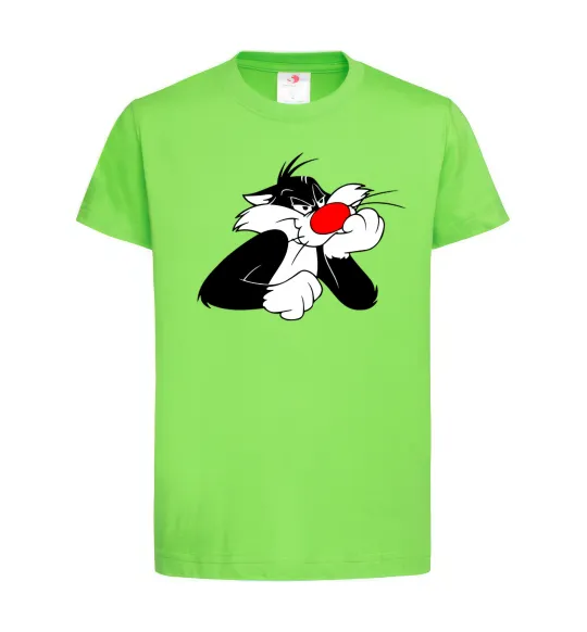Дитяча футболка Sylvester Cat Лаймовий фото