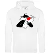 Мужская толстовка (худи) Sylvester Cat Белый фото