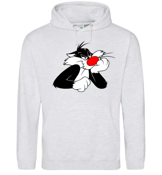 Женская толстовка (худи) Sylvester Cat Серый меланж фото