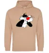 Женская толстовка (худи) Sylvester Cat Песочный фото