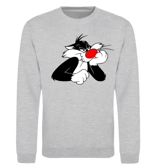 Свитшот Sylvester Cat Серый меланж фото
