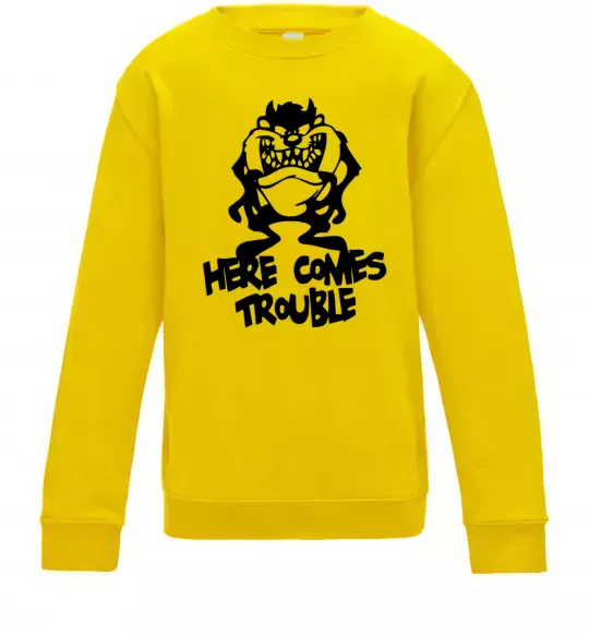 Дитячий світшот Тасманський Диявол (Tasmanian Devil) Сонячно жовтий фото