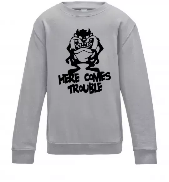 Дитячий світшот Тасманський Диявол (Tasmanian Devil) Сірий меланж фото