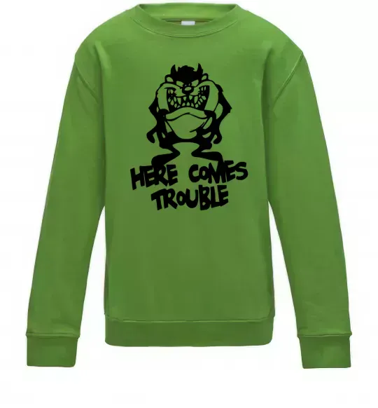 Дитячий світшот Тасманський Диявол (Tasmanian Devil) Лаймовий фото