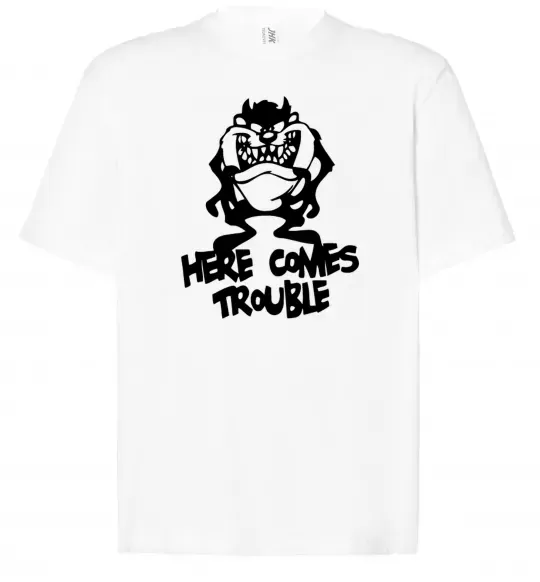 Футболка Оверсайз Тасманський Диявол (Tasmanian Devil) Белый фото