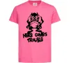 Детская футболка Тасманський Диявол (Tasmanian Devil) Ярко-розовый фото