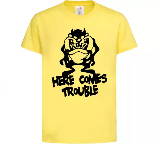 Детская футболка Тасманський Диявол (Tasmanian Devil) Лимонный фото