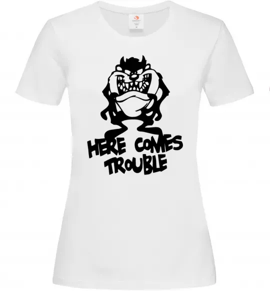 Женская футболка Тасманський Диявол (Tasmanian Devil) Белый фото