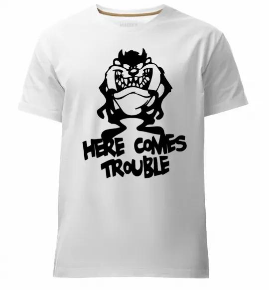 Чоловіча преміум футболка Тасманський Диявол (Tasmanian Devil) Білий фото