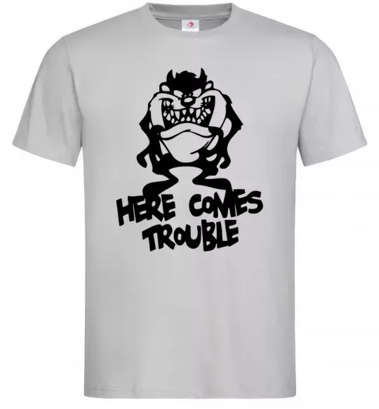 Мужская футболка Тасманський Диявол (Tasmanian Devil) Серый фото