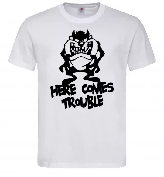 Мужская футболка Тасманський Диявол (Tasmanian Devil) Белый фото