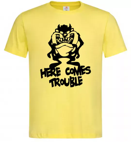 Мужская футболка Тасманський Диявол (Tasmanian Devil) Лимонный фото