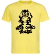 Мужская футболка Тасманський Диявол (Tasmanian Devil) Лимонный фото
